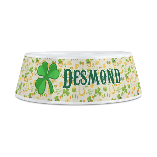 St. Patrick's Day Plastic Dog Bowls - Medium - FRONT