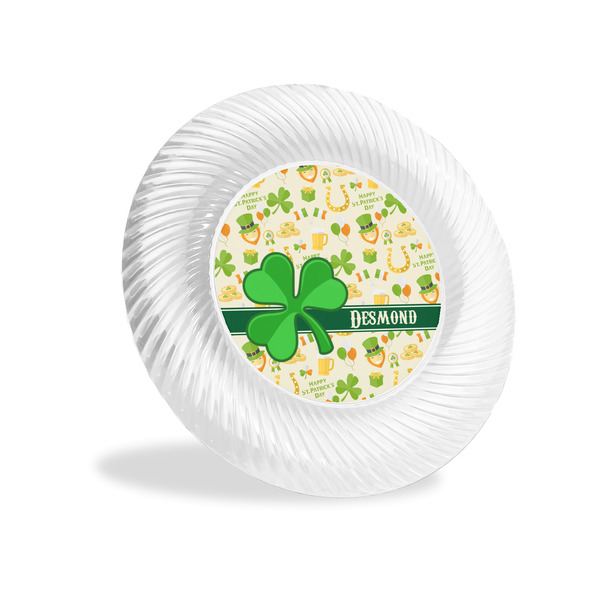 Custom St. Patrick's Day Plastic Party Appetizer & Dessert Plates - 6" (Personalized)