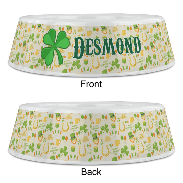 St. Patrick's Day Plastic Pet Bowls - Large - APPROVAL