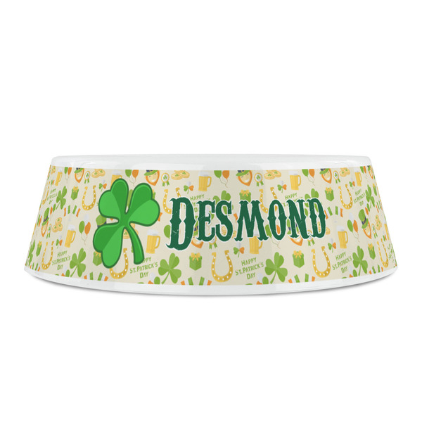 St. Patrick's Day Plastic Pet Bowls - Small - FRONT