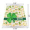 St. Patrick's Day Poly Film Empire Lampshade - Dimensions
