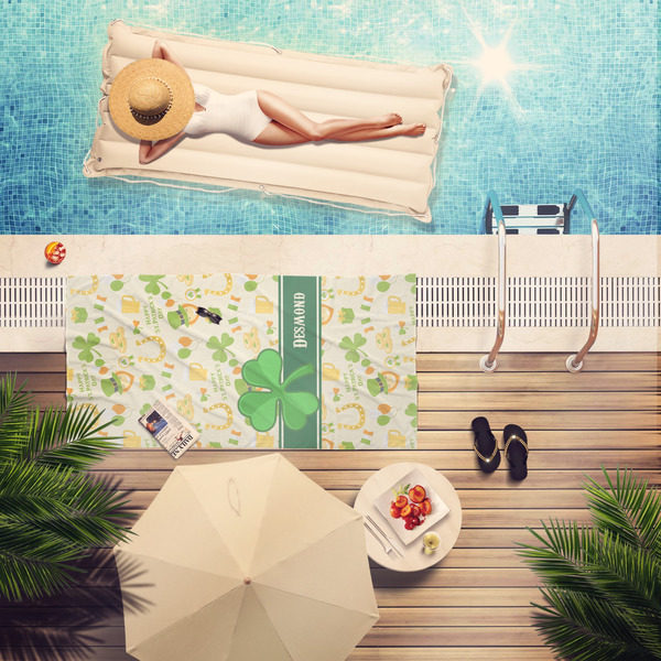 St. Patrick's Day Pool Towel Lifestyle