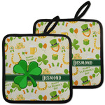 St. Patrick's Day Pot Holders - Set of 2 w/ Name or Text