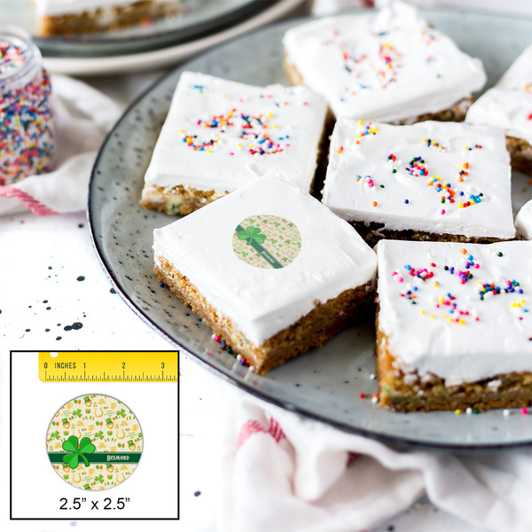 St. Patrick's Day Printed Icing Circle - Medium - In Context