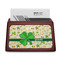 St. Patrick's Day Red Mahogany Business Card Holder - Straight