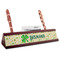 St. Patrick's Day Red Mahogany Nameplates with Business Card Holder - Angle