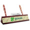 St. Patrick's Day Red Mahogany Nameplate with Business Card Holder (Personalized)