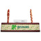 St. Patrick's Day Red Mahogany Nameplates with Business Card Holder - Straight