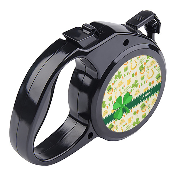 St. Patrick's Day Retractable Dog Leash - Angle