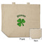 St. Patrick's Day Reusable Cotton Grocery Bag - Front & Back View
