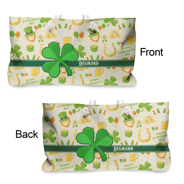 St. Patrick's Day Large Rope Tote - From & Back View