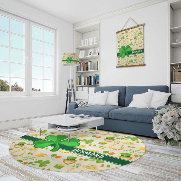 St. Patrick's Day Round Area Rug - IN CONTEXT