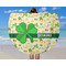 St. Patrick's Day Round Beach Towel - In Use