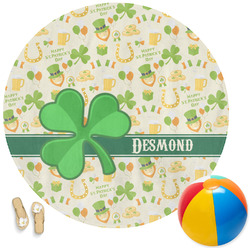 St. Patrick's Day Round Beach Towel (Personalized)