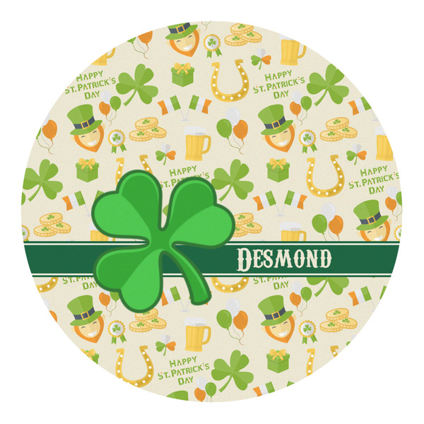 Custom St. Patrick's Day Round Decal - Medium (Personalized)