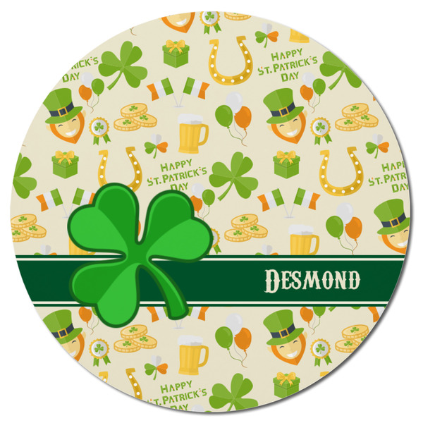 St. Patrick's Day Round Fridge Magnet - FRONT