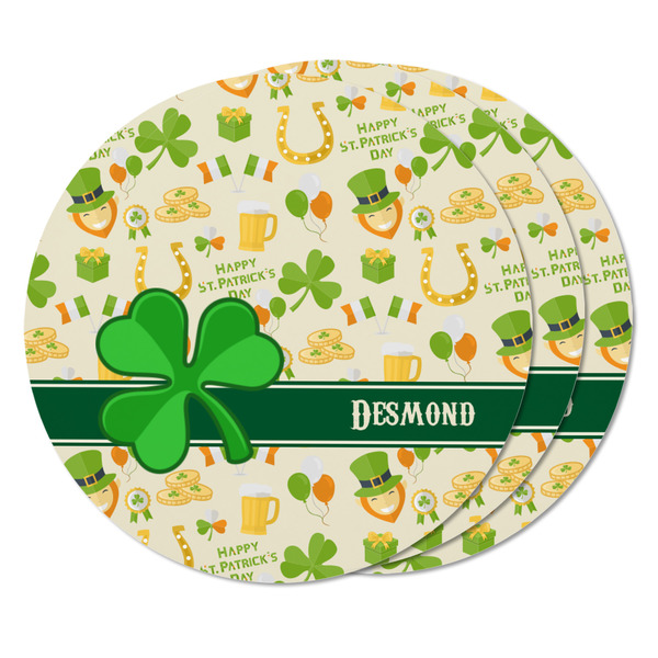 St. Patrick's Day Round Fridge Magnet - THREE