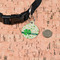 St. Patrick's Day Round Pet ID Tag - Small - In Context