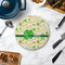 St. Patrick's Day Round Stone Trivet - In Context View