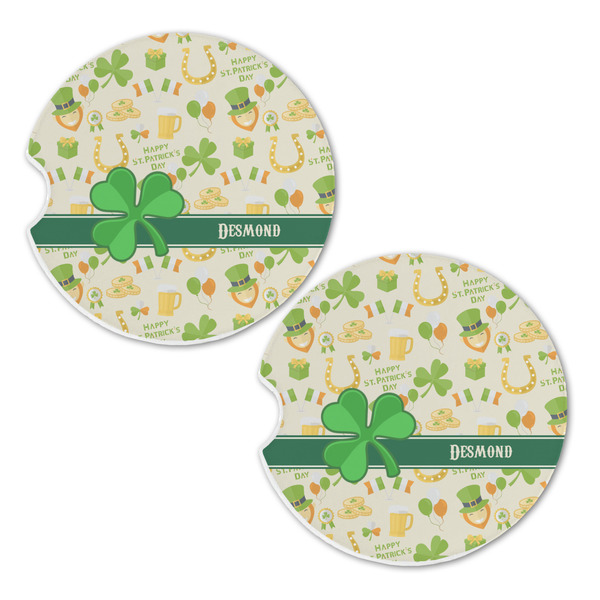 St. Patrick's Day Sandstone Car Coasters - Set of 2