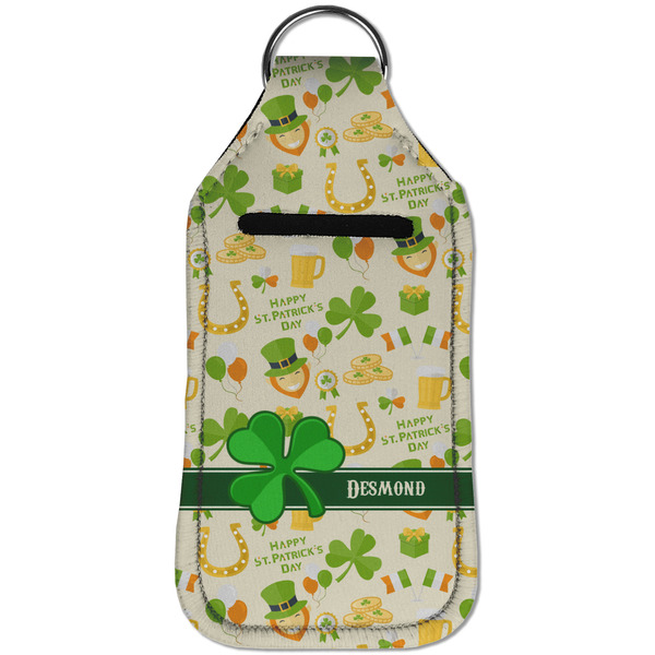 St. Patrick's Day Sanitizer Holder Keychain - Large (Front)