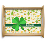 St. Patrick's Day Natural Wooden Tray - Large (Personalized)