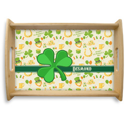 St. Patrick's Day Natural Wooden Tray - Small (Personalized)