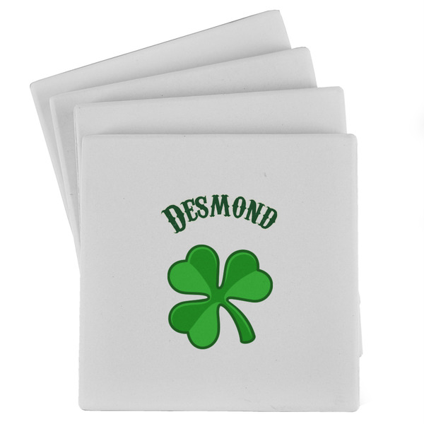 Custom St. Patrick's Day Absorbent Stone Coasters - Set of 4 (Personalized)