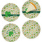 St. Patrick's Day Set of 4 Glass Appetizer / Dessert Plate 8" (Personalized)
