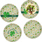St. Patrick's Day Set of 4 Glass Lunch / Dinner Plate 10" (Personalized)