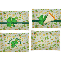St. Patrick's Day Set of 4 Glass Rectangular Appetizer / Dessert Plate (Personalized)