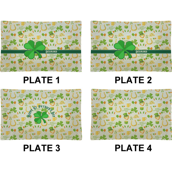 St. Patrick's Day Set of Rectangular Dinner Plates (Approval)