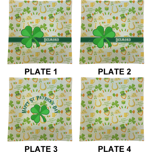 St. Patrick's Day Set of Square Dinner Plates (Approval)