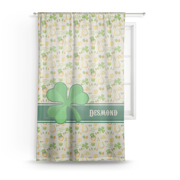 Custom St. Patrick's Day Sheer Curtain (Personalized)
