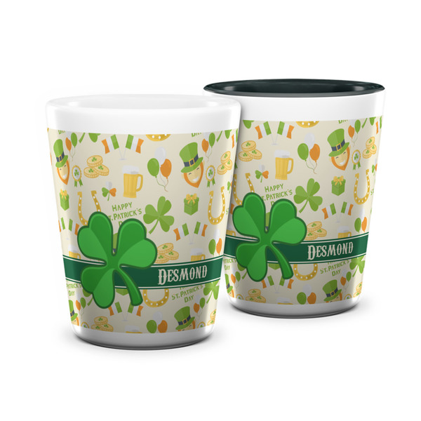Custom St. Patrick's Day Ceramic Shot Glass - 1.5 oz (Personalized)