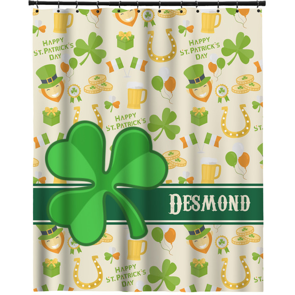 Custom St. Patrick's Day Extra Long Shower Curtain - 70"x84" (Personalized)