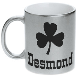 St. Patrick's Day Metallic Silver Mug (Personalized)