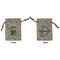 St. Patrick's Day Small Burlap Gift Bag - Front & Back (Personalized)