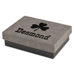 St. Patrick's Day Small Gift Box w/ Engraved Leather Lid (Personalized)