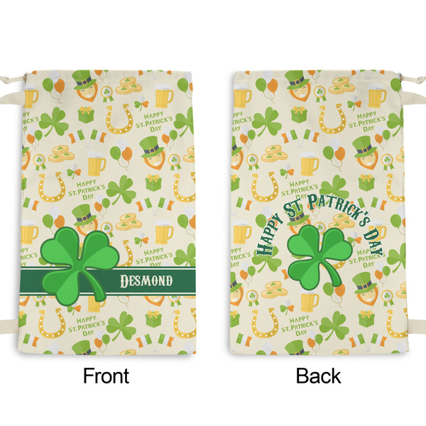 St. Patrick's Day Small Laundry Bag - Front & Back View