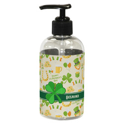 St. Patrick's Day Plastic Soap / Lotion Dispenser (8 oz - Small - Black) (Personalized)