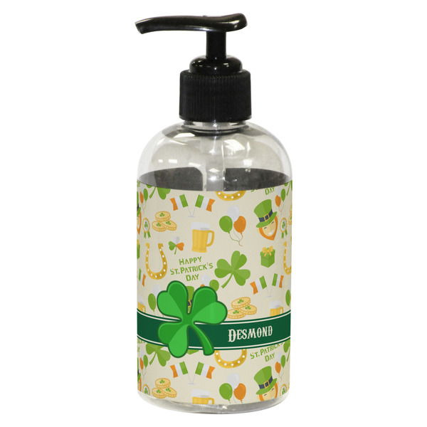 Custom St. Patrick's Day Plastic Soap / Lotion Dispenser (8 oz - Small - Black) (Personalized)