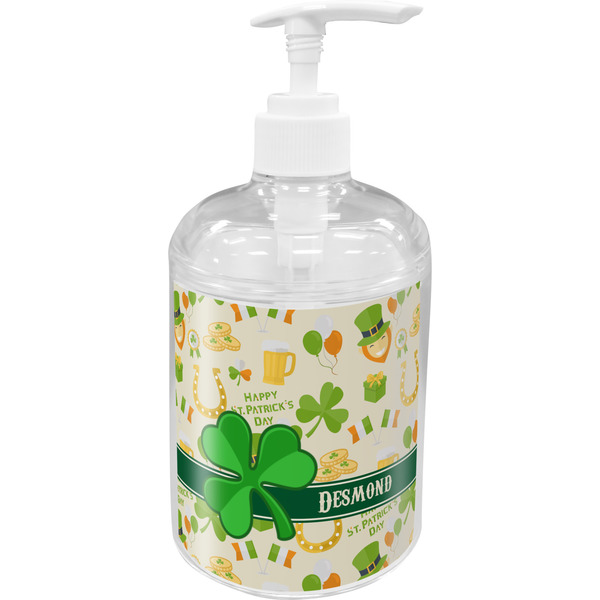 Custom St. Patrick's Day Acrylic Soap & Lotion Bottle (Personalized)