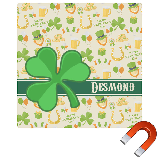 Custom St. Patrick's Day Square Car Magnet - 6" (Personalized)