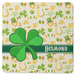 St. Patrick's Day Square Rubber Backed Coaster (Personalized)