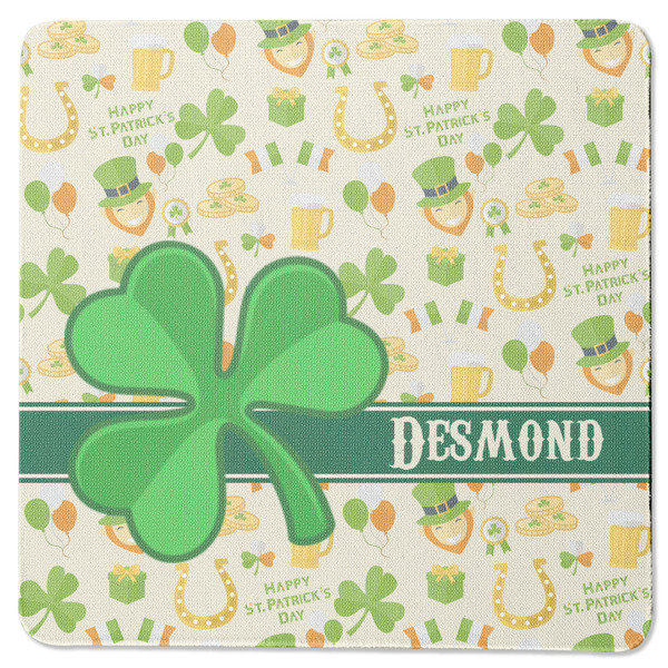 Custom St. Patrick's Day Square Rubber Backed Coaster (Personalized)