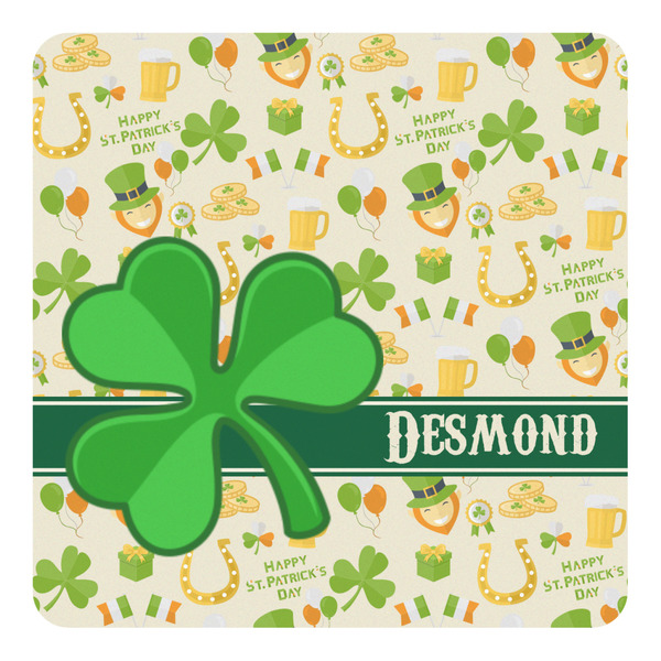 Custom St. Patrick's Day Square Decal - Medium (Personalized)