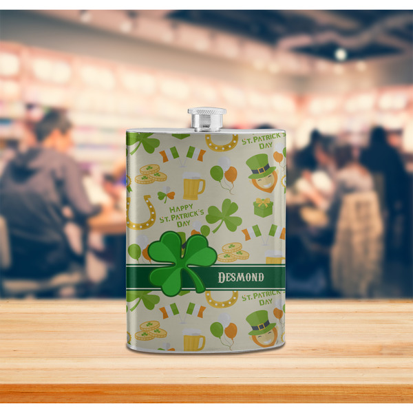St. Patrick's Day Stainless Steel Flask - LIFESTYLE 2
