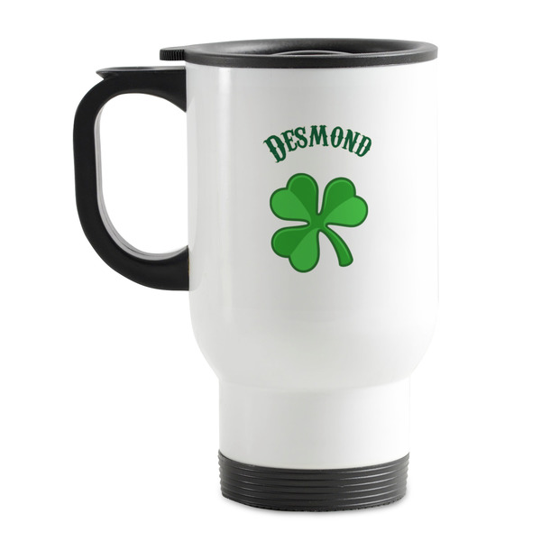Custom St. Patrick's Day Stainless Steel Travel Mug with Handle