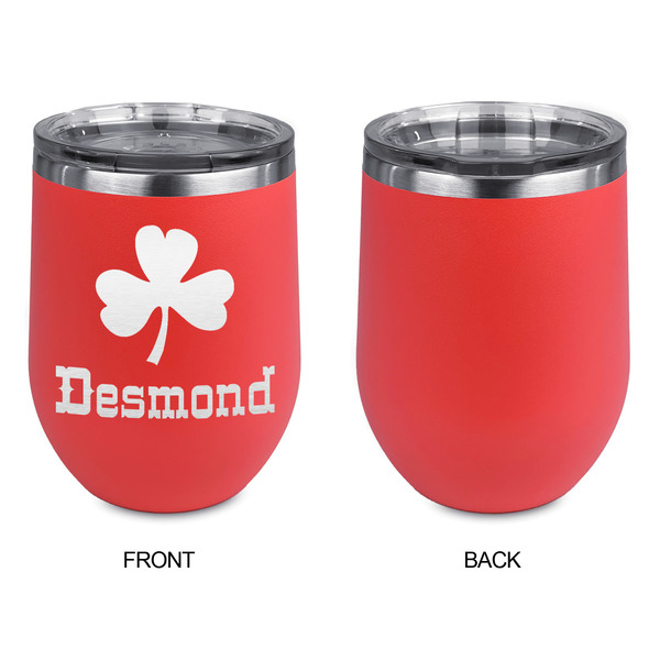 St. Patrick's Day Stainless Wine Tumblers - Coral - Single Sided - Approval